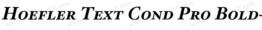 Hoefler Text Cond Pro Bold字体转换